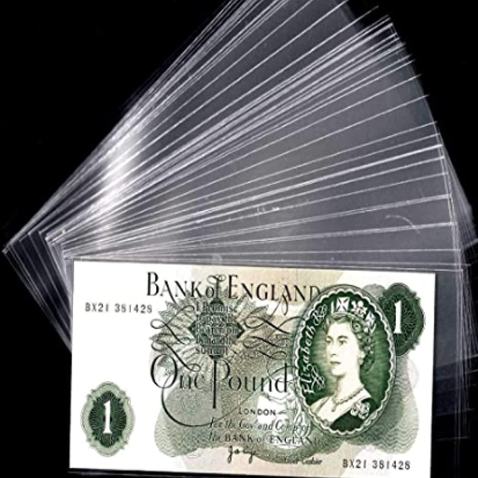 transparent Currency Sleeves Safe Collection 50pcs