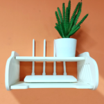 PVC Board Router Stand Rack – White