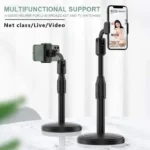 Desktop Mobile Phone Holder Stand 360 Rotate for Live Streaming Shoot YouTube TikTok Video Round Bas