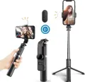 Q07 100 (cm) Bluetooth Integrated Selfie Stick with Light and Bluetooth Remote Control