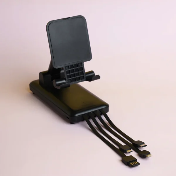 Charging Cable Lightweight Power Bank with Mobile Stand - Image 2