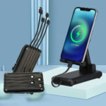 Charging Cable Lightweight Power Bank with Mobile Stand