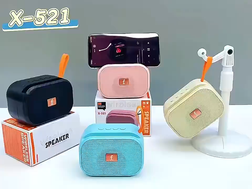 Wireless Bluetooth X-521 , USB, SD Card & FM Radio Supported Hi-Fi Audio Extra Bass Speaker Bluetooth Speaker