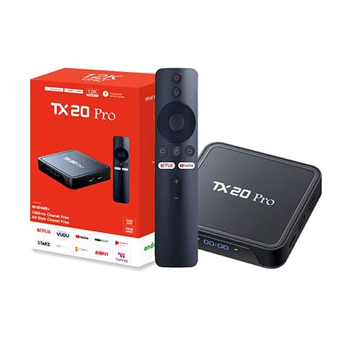 TX20 Pro 12K ULTRA HD FREE DISH CHANNEL ANDROID TV BOX