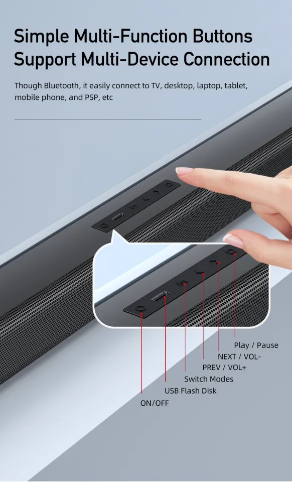 Awei Y999 50W Home Theater Wireless Bluetooth Speaker SoundBar