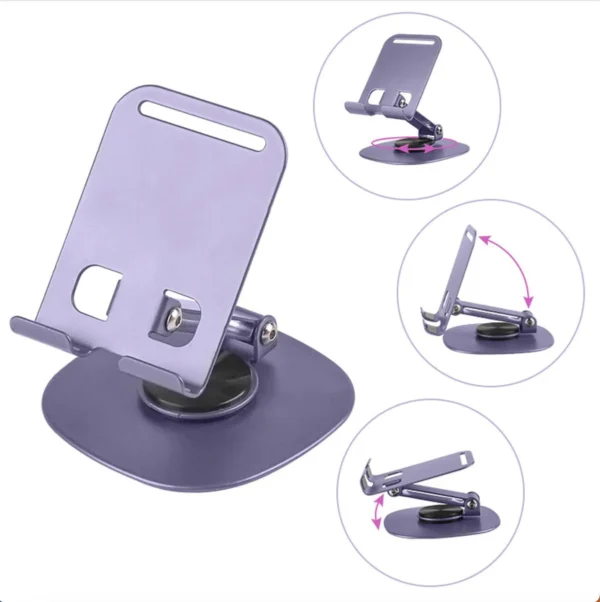 Full Metal Desktop Bracket Holder – Adjustable Mobile Stand for 4-12 Inch Phones - Image 2