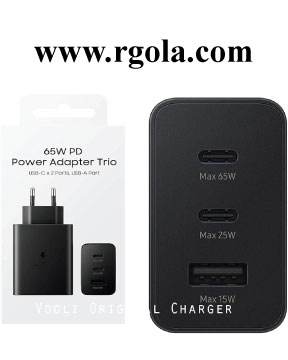 Samsung 65W PD Power charger USB-C X 2. USB-A