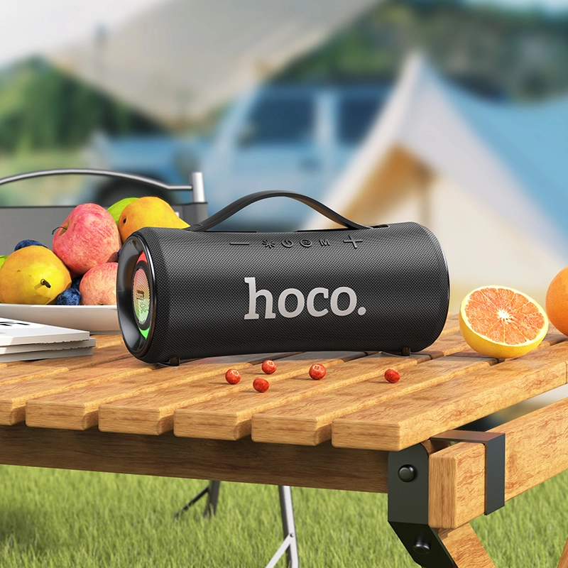 Product details of Hoco HA10 Oleada Outdoor Wireless Bluetooth Speaker Size: 318*137*136mm; Weight: 2017g Bluetooth 5.4 chip: JL JL6956C Battery capacity: 3000mAh; Charging time: 4 hours Use time: 4 hours Speaker unit: 78mm*2, power: 20W*2 Support Bluetooth, TWS, FM, U disk, TF card, AUX and other modes Hoco HA10 Bluetooth Speaker Price in Bangladesh – Hoco Bangladesh The Hoco HA10 Oleada is a high-performance bluetooth speaker built for the outdoors, offering powerful sound, versatility, and long-lasting battery life. If you’re searching for a reliable speaker at a competitive bluetooth speaker price in Bangladesh, this one delivers beyond expectations. Powered by a robust JL6956C Bluetooth 5.4 chip, the Hoco HA10 ensures seamless wireless connectivity with your smartphone, laptop, or any Bluetooth-enabled device. It features dual 78mm speaker units that provide a combined output of 40W (20W*2)—perfect for outdoor events, beach hangouts, or home parties. The 3000mAh battery supports up to 4 hours of continuous playtime and recharges in just 4 hours, making it a powerful yet portable audio solution. Its wide compatibility includes TWS, FM radio, TF card, U disk, AUX, and more—perfect for every use case.