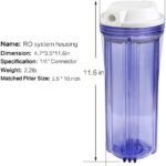 Water Purifier 10 inch Clear Housing for Ro System (Made in Taiwan) 1/4 inch Inlet (With 1 Piece PP Filter) Water Filter